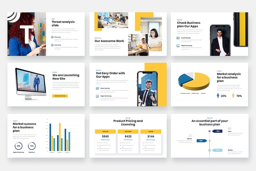 企业年度业务计划Keynote模板 - 顶尖PPT