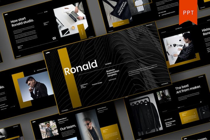 黑金商务企业宣传展示PPT模板 - 顶尖PPT