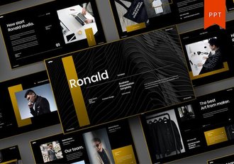 黑金商务企业宣传展示PPT模板 - 顶尖PPT