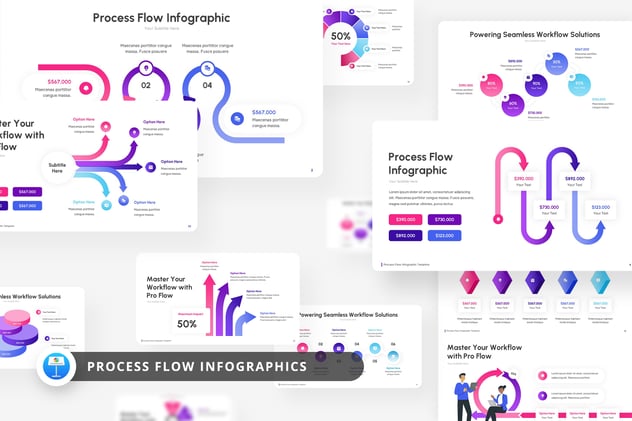 流程信息图形keynote模板 - 顶尖PPT