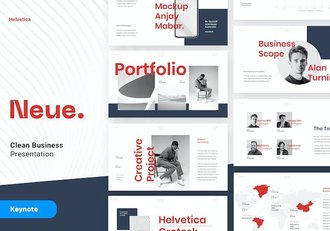 简洁现代商务企业宣传提案Keynote模板 - 顶尖PPT