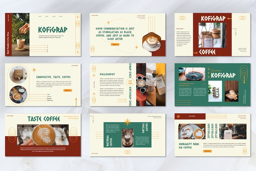 咖啡品牌推广营销方案Keynote模板 - 顶尖PPT
