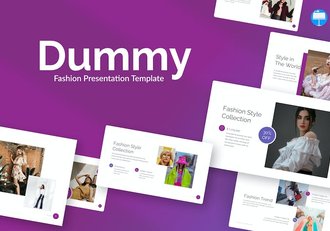 紫色时尚模特展示服装展示奢侈品活动营销策划通用keynote模板 - 顶尖PPT