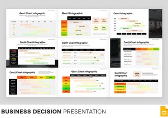 甘特图项目进度管理计划PPT模板 - 顶尖PPT