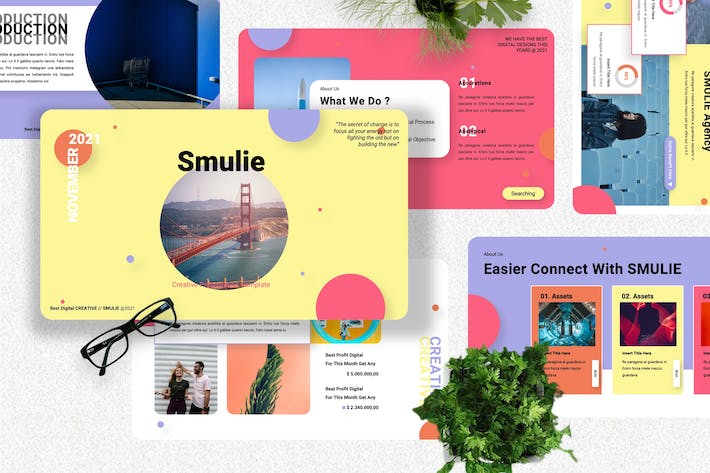 蓝精灵创意数码科技展示PPT模板 - 顶尖PPT