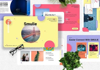 蓝精灵创意数码科技展示PPT模板 - 顶尖PPT