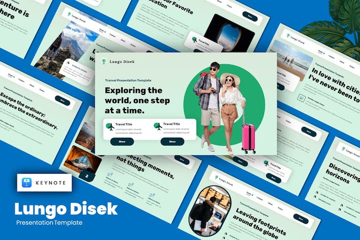 旅游目的地攻略指南讲述Keynote模板 - 顶尖PPT