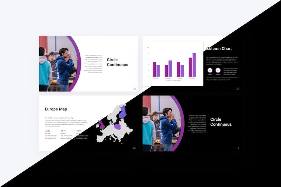 国外大学宣传介绍教育教学培训机构主题PPT模板 - 顶尖PPT