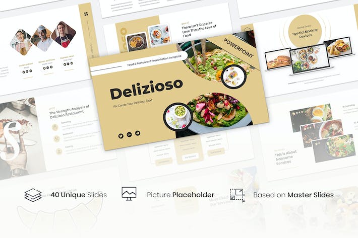 食物和餐馆主题欧美PPT模板 - 顶尖PPT
