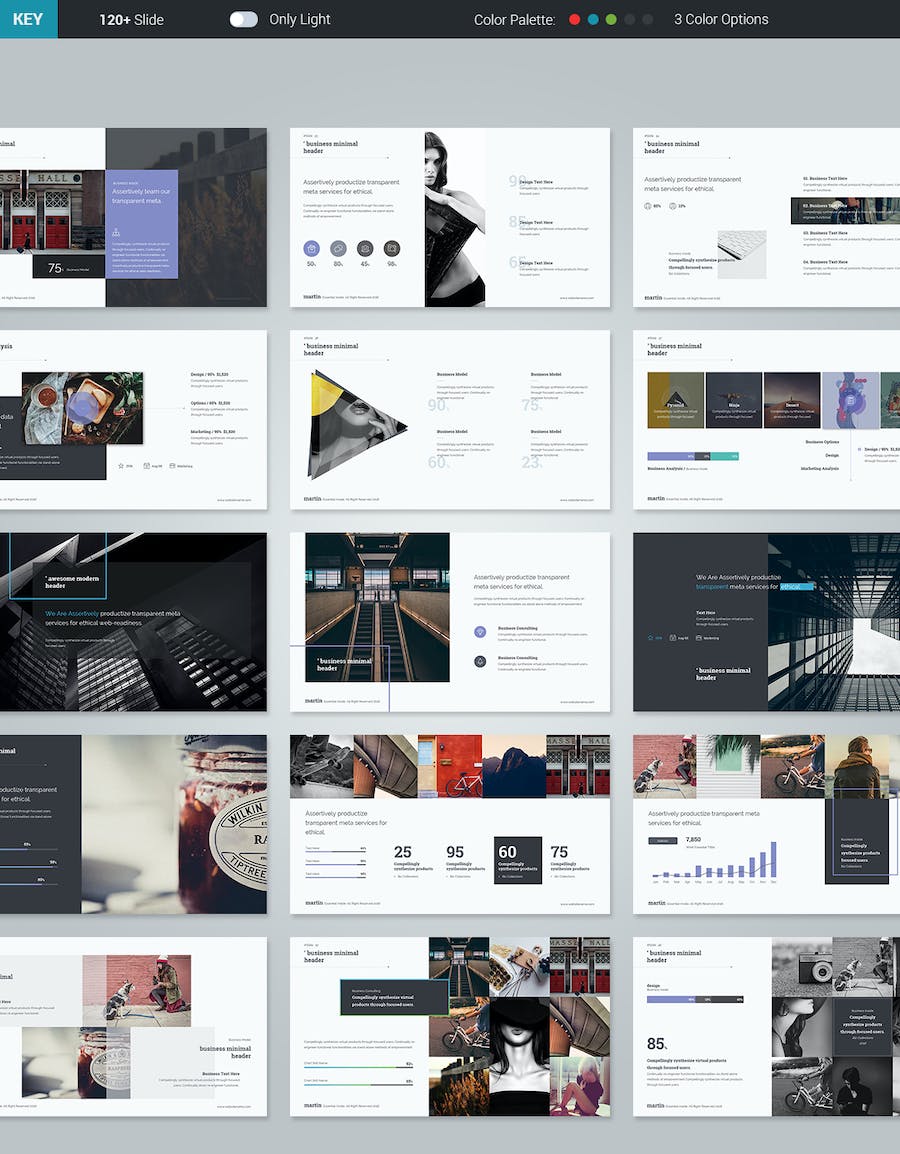 创意简约风格市场分析商务通用keynote模板 - 顶尖PPT