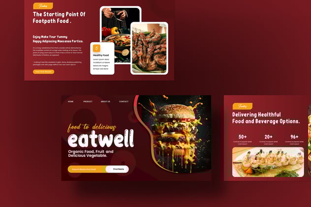 饮食健康食品相关keynote模板 - 顶尖PPT