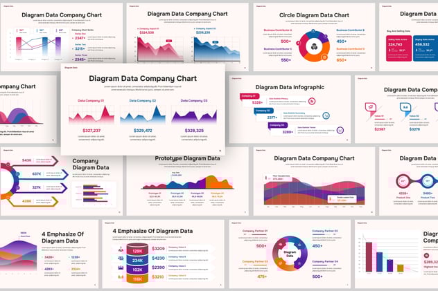 数据图形图表报告演示PPT模板 - 顶尖PPT