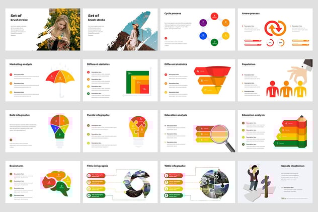 启动年度报告信息图表提案展示PPT模板 - 顶尖PPT