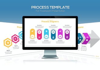 流程图表演示分析展示PPT模板 - 顶尖PPT