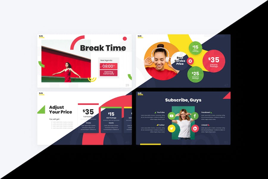 阳光活力创意多用途keynote模板 - 顶尖PPT