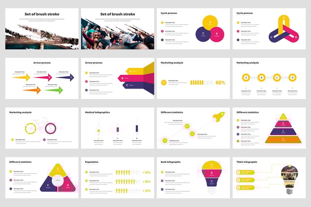 商业计划投资者提案信息图表PPT模板 - 顶尖PPT