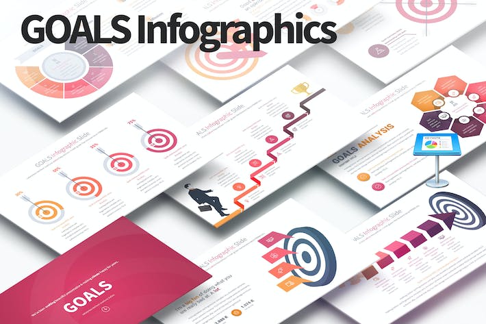 目标主旨箭靶图形keynote模板 - 顶尖PPT