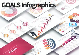 目标主旨箭靶图形keynote模板 - 顶尖PPT