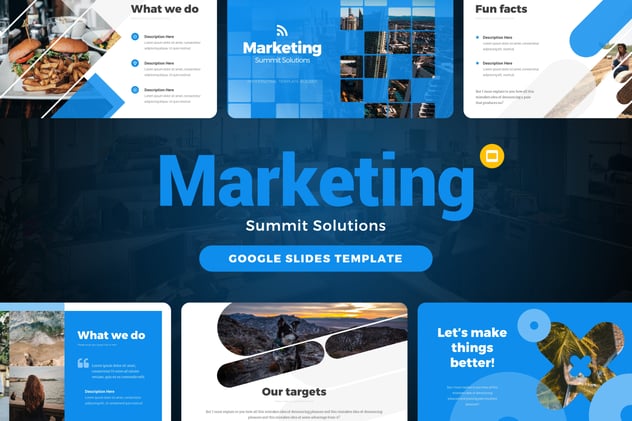 营销峰会信息图形解决方案PPT模板 - 顶尖PPT