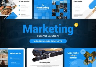 营销峰会信息图形解决方案PPT模板 - 顶尖PPT