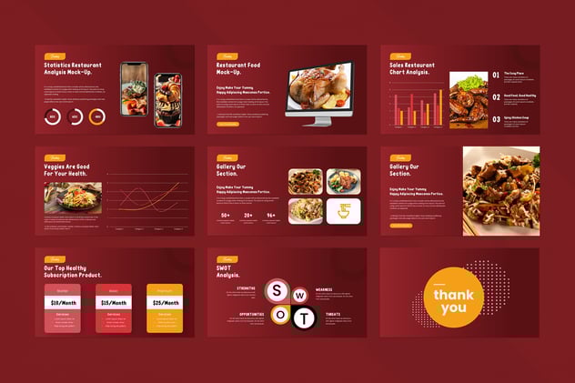 饮食健康食品相关keynote模板 - 顶尖PPT