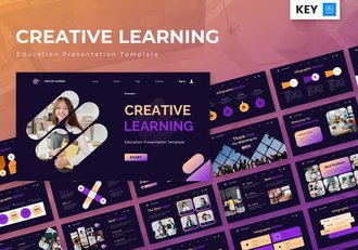 创意学习教育教学主题keynote模板 - 顶尖PPT