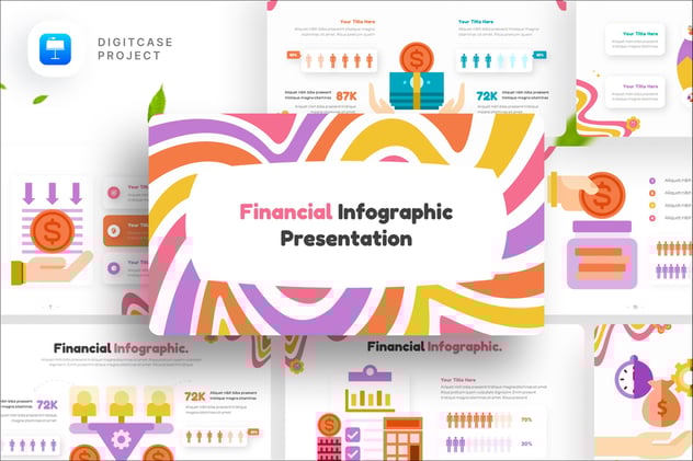 财务信息图表图形keynote模板 - 顶尖PPT