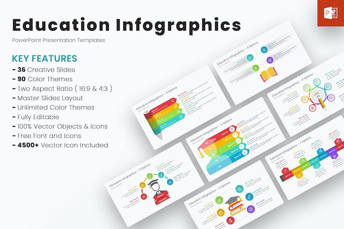 教育课程体系信息图表展示PPT模板 - 顶尖PPT