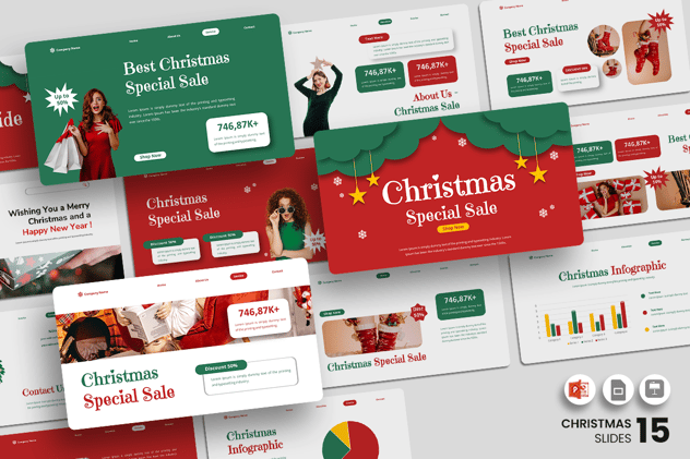 圣诞节特别促销营销推广PPT模板 - 顶尖PPT