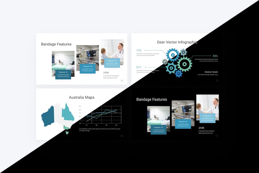 蓝色医学论文答辩医疗研究分析keynote模板 - 顶尖PPT