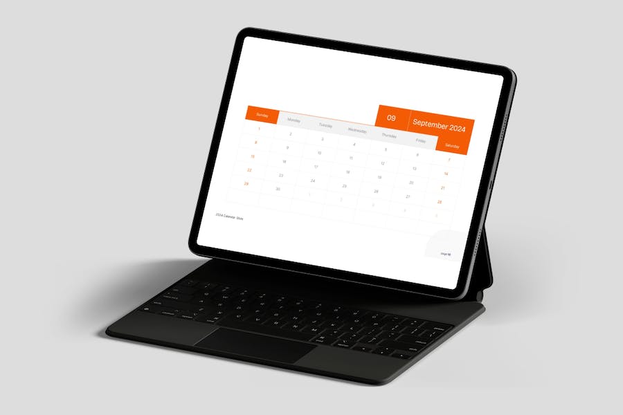 2024日历日期展示工作规划keynote模板 - 顶尖PPT