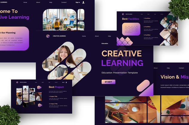 创意学习教育教学主题keynote模板 - 顶尖PPT