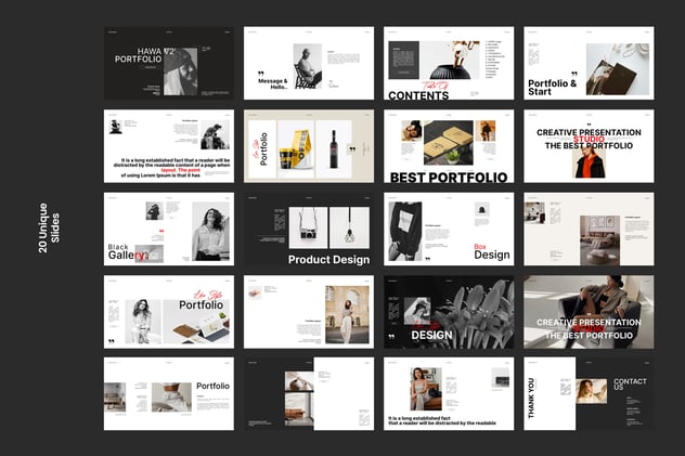 简约风格投资组合主题keynote模板 - 顶尖PPT