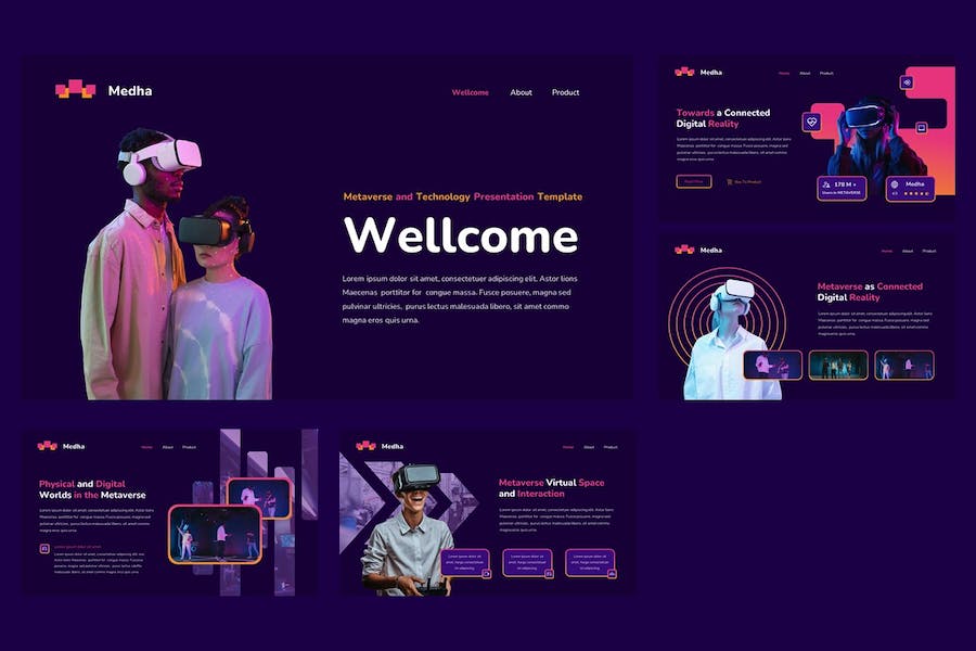 元宇宙技术创新展示PPT模板 - 顶尖PPT