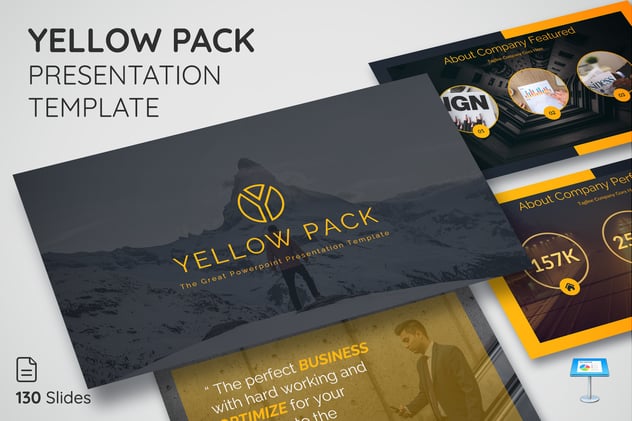 黄色商业项目合作展示keynote模板 - 顶尖PPT