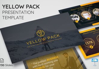 黄色商业项目合作展示keynote模板 - 顶尖PPT