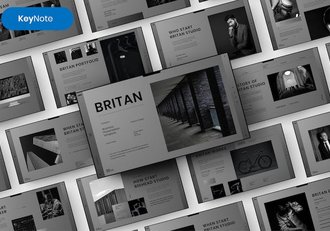 英国风格商务企业文化宣传展示Keynote模板 - 顶尖PPT