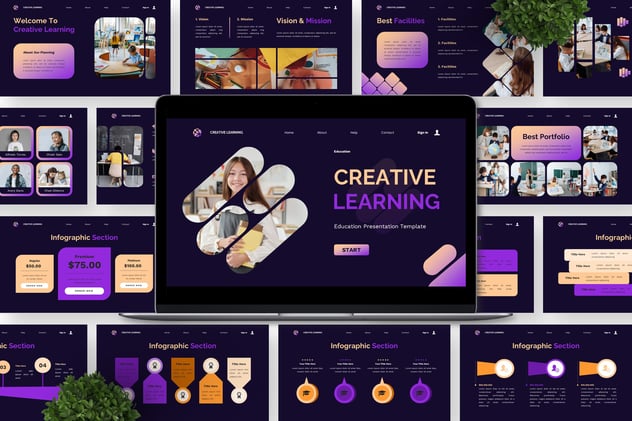 创意学习教育教学主题keynote模板 - 顶尖PPT