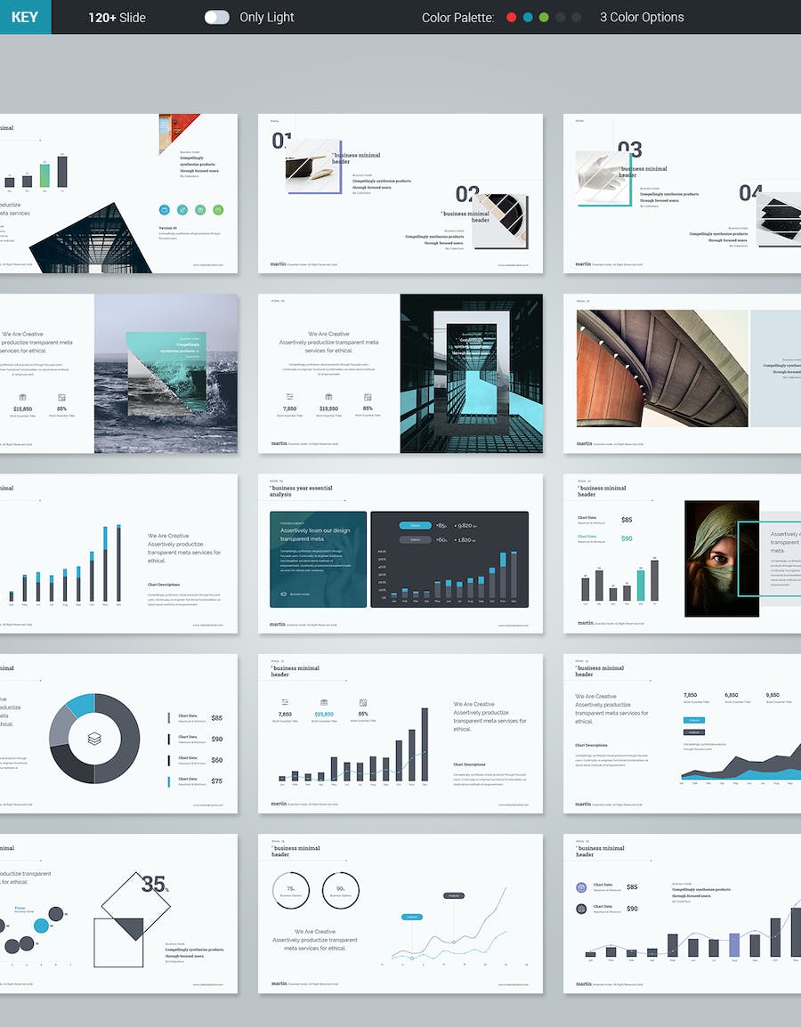 创意简约风格市场分析商务通用keynote模板 - 顶尖PPT