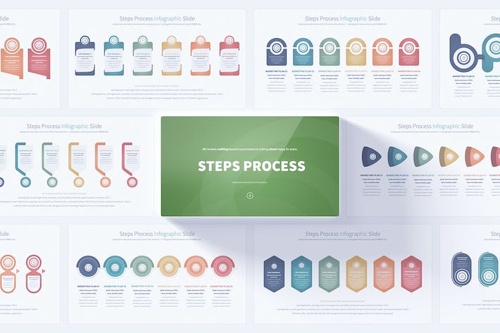 步骤流程图形PPT模板 - 顶尖PPT