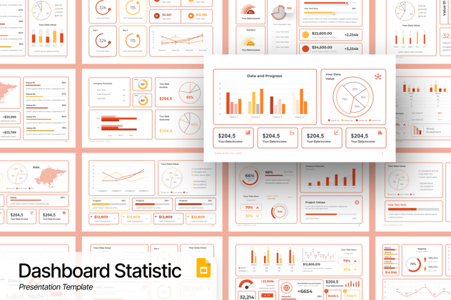 数据仪表板统计分析展示PPT模板 - 顶尖PPT