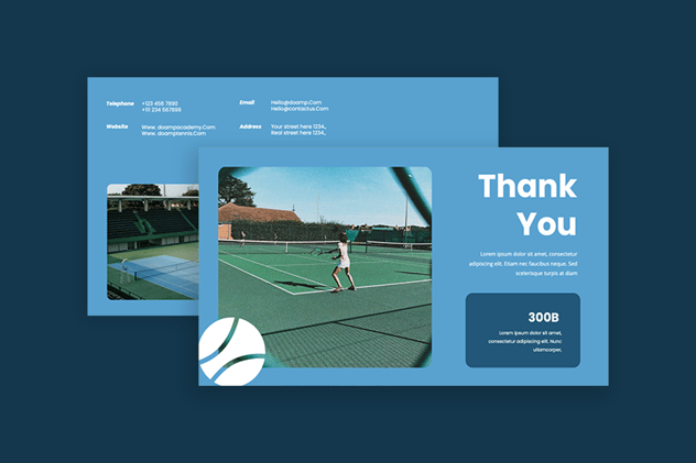 网球学院教学成果展示Keynote演讲模板 - 顶尖PPT