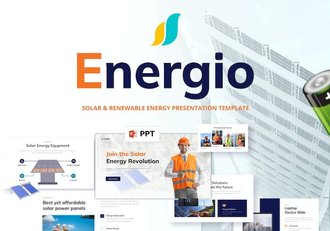 可再生能源太阳能发电PPT模板 - 顶尖PPT