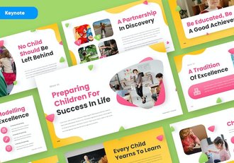 欧美儿童教育培训Keynote演讲模板 - 顶尖PPT