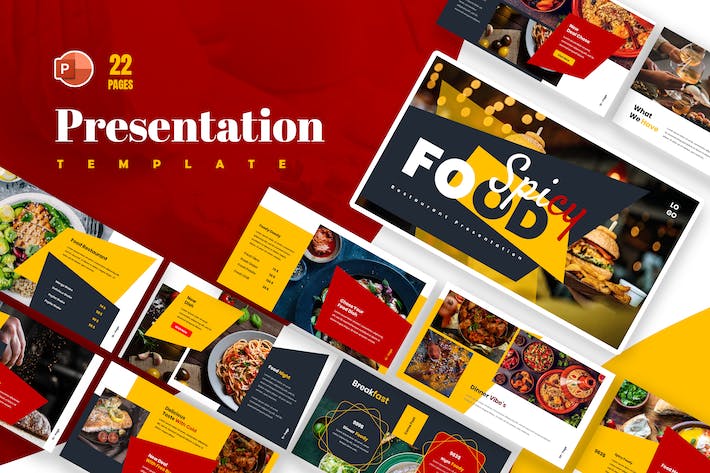 白葡萄酒快餐美食PPT模板 - 顶尖PPT