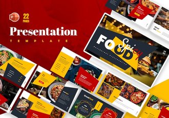 白葡萄酒快餐美食PPT模板 - 顶尖PPT