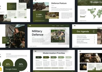 军事国防安全战略简报PPT模板 - 顶尖PPT