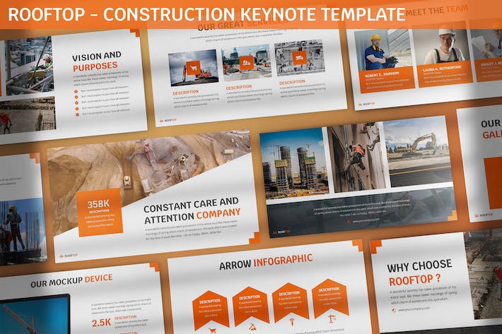 房地产建筑开发房屋维修施工建筑工程主题keynote模板 - 顶尖PPT