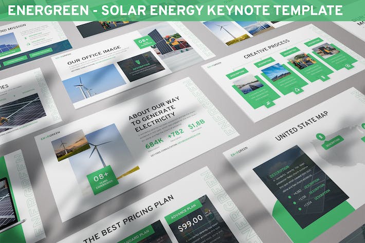 绿色能源太阳能keynote模板 - 顶尖PPT