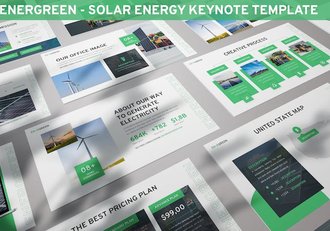 绿色能源太阳能keynote模板 - 顶尖PPT